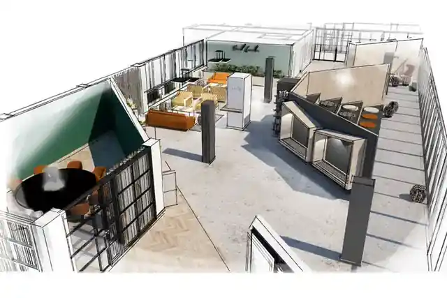 An illustration of the Office of the Future concept for Birchwood Park